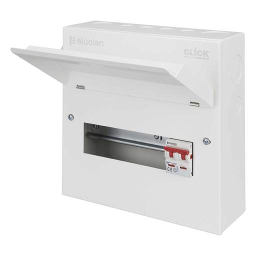 Scolmore Click Elucian 10 Way 100A Isolator Incomer Metal Clad Consumer Unit