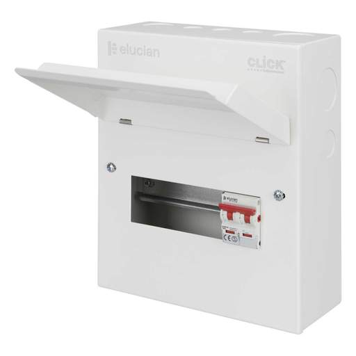 Scolmore Click Elucian 8 Way 100A Isolator Incomer Metal Clad Consumer Unit