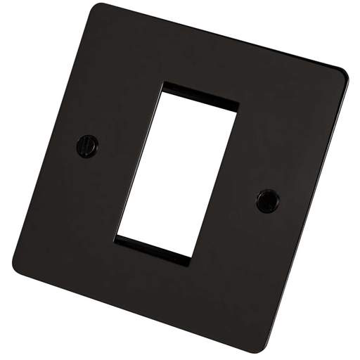 Scolmore Click Define 1 Gang 1 Euro Module Front Plate Black Nickel