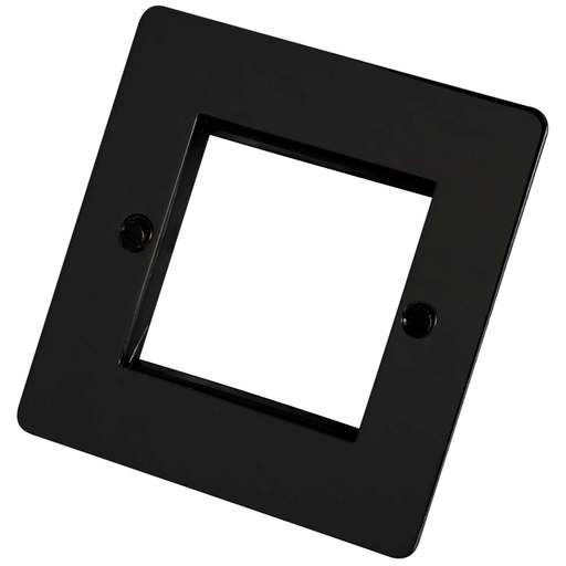 Scolmore Click Define 1 Gang 2 Euro Module Front Plate Black Nickel