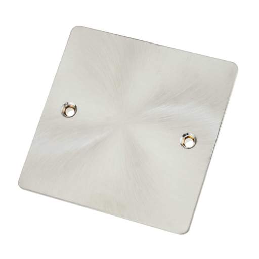 Scolmore Click Define 1 Gang Blank Plate Brushed Steel