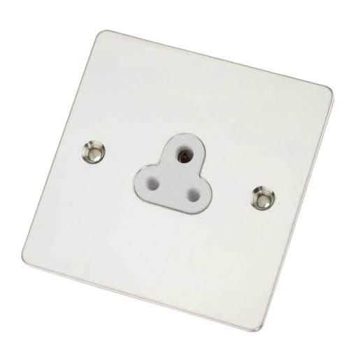 Scolmore Click Define 2A 1 Gang Socket White Insert Polished Chrome