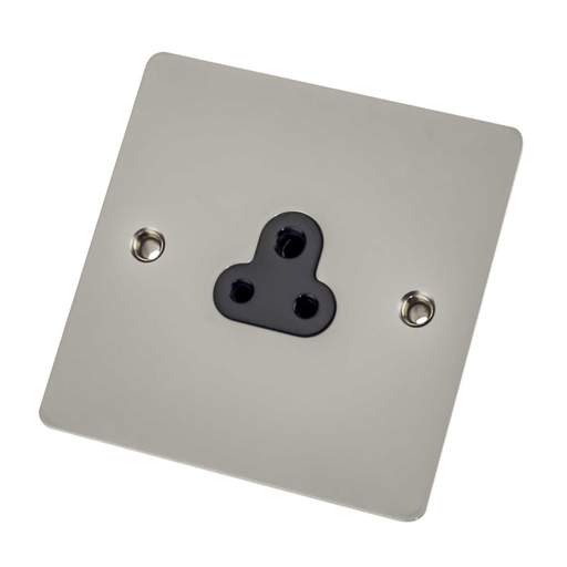 Scolmore Click Define 2A 1 Gang Unswitched  Socket Black Insert Pearl Nickel