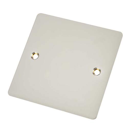 Scolmore Click Define 1 Gang Blank Plate Pearl Nickel