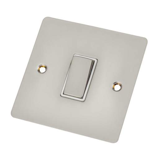 Scolmore Click Define 10A 1 Gang 2 Way Light Switch White Insert Pearl Nickel