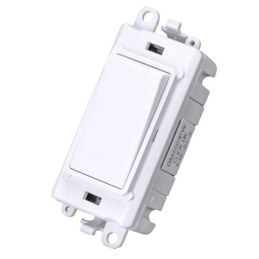 Scolmore Click Gridpro 20A 1 Way Switch Polar White