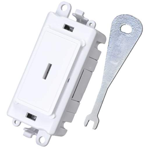 Scolmore Click Gridpro 20A 2 Way Key Switch Polar White