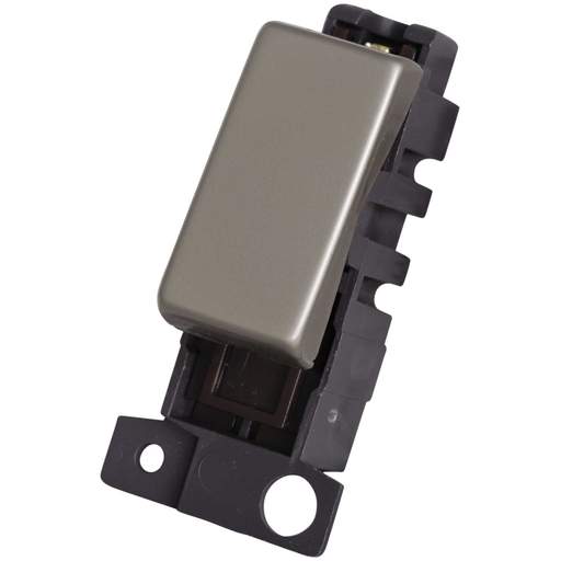 Scolmore Click Mini Grid 10A 2 Way Switch Module Pearl Nickel