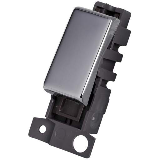 Scolmore Click Mini Grid 10A 2 Way Retractive Switch Module Polished Chrome