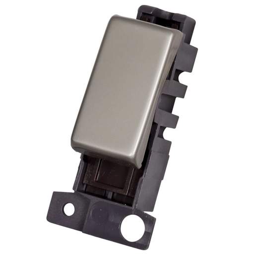 Scolmore Click Mini Grid 10A 2 Way Retractive Switch Module Pearl Nickel