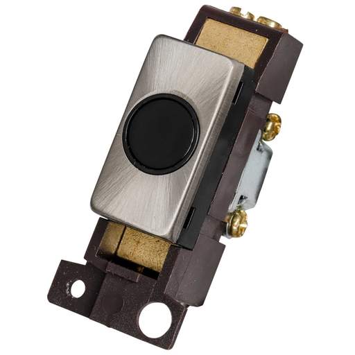 Scolmore Click Mini Grid 20A Flex Outlet Module Black Insert Satin Chrome