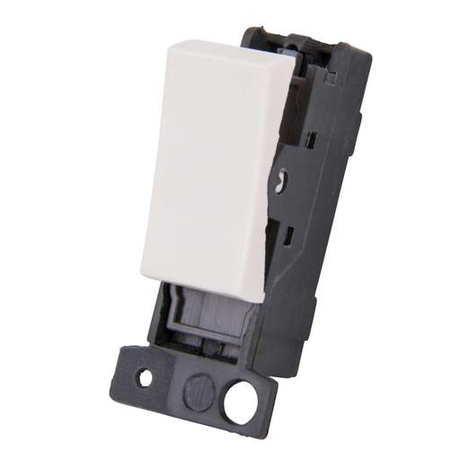 Scolmore Click Mini Grid 10A Double Pole Switch Module Polar White