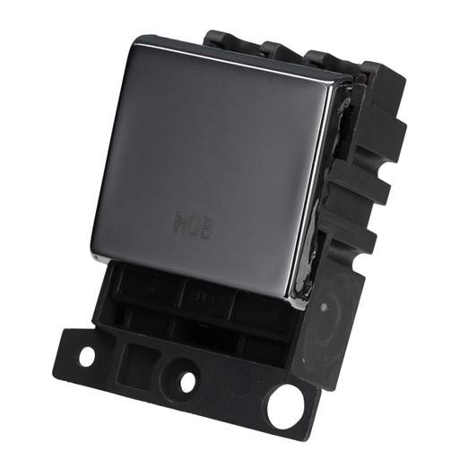 Scolmore Click Mini Grid 20A Double Pole Switch Module marked Hob Polished Chrome