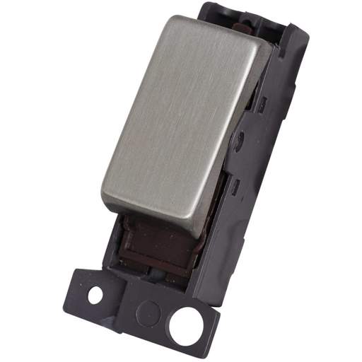 Scolmore Click Mini Grid 10A Intermediate Switch Module Stainless Steel