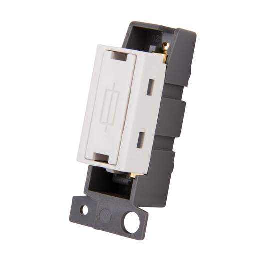 Scolmore Click Mini Grid 13A Fuse Unit Polar White