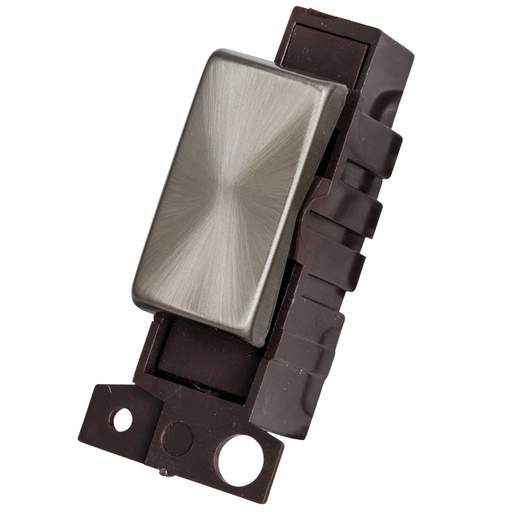 Scolmore Click Mini Grid 10A 3 Position Switch Module Satin Chrome