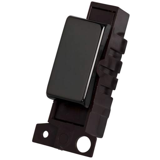 Scolmore Click Mini Grid 10A 3 Position Retractive Switch Module Black Nickel