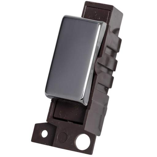 Scolmore Click Mini Grid 10A 3 Position Retractive Switch Module Polished Chrome