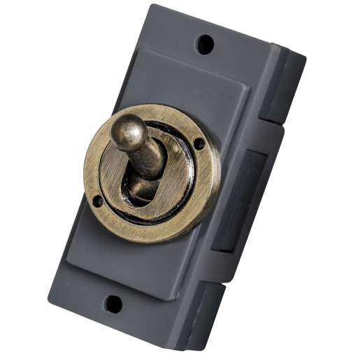 Scolmore Click Mini Grid 10A 2 Way Toggle Switch Module Antique Brass