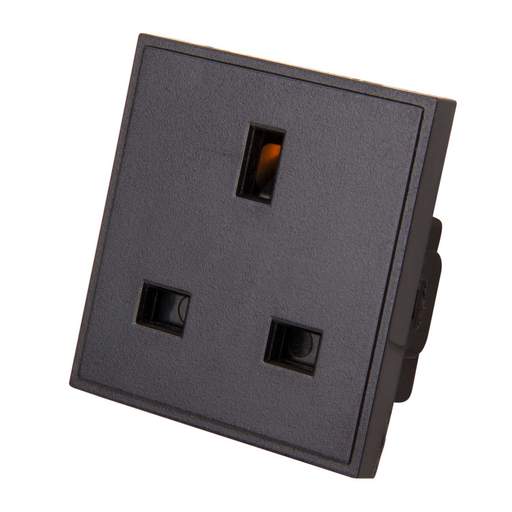 Scolmore Click New Media 13A UK Socket Outlet Euro Module Black