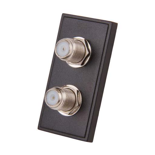 Scolmore Click New Media Double Satellite Euro Module Black