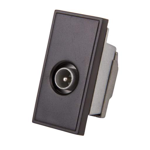 Scolmore Click New Media Single Male IEC (FM) (Shielded) Euro Module Black