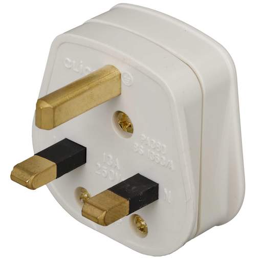 Scolmore Click Mode 13A 3 Pin Non Standard Plug White