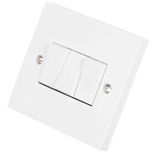 Scolmore Click Polar 10A 3 Gang 2 Way Light Switch White