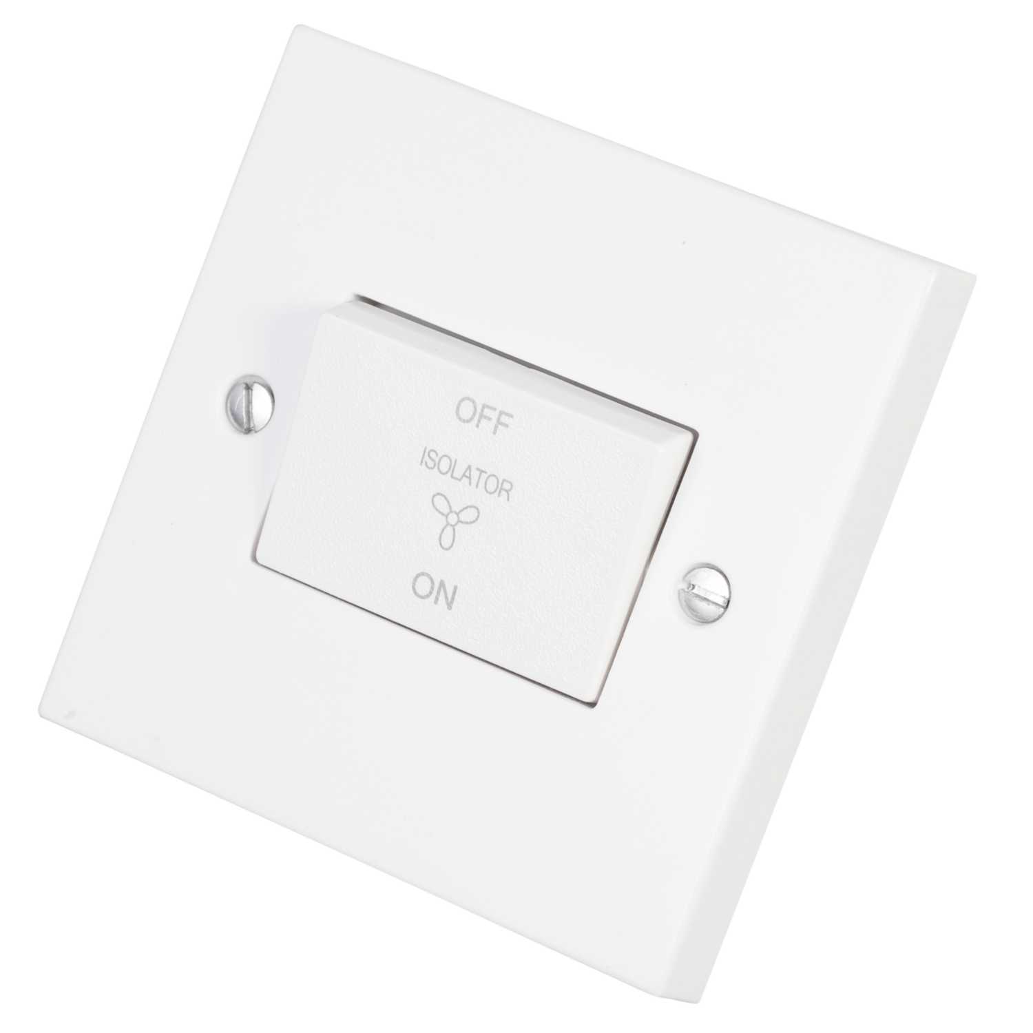 Scolmore Click Polar 10A Triple Pole Fan Isolator Switch White (PRW020