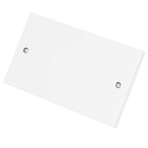 Scolmore Click Polar 2 Gang Blank Plate White