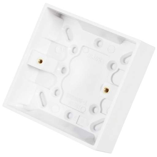 Scolmore Click Polar 1 Gang 25mm Pattress Back Box White