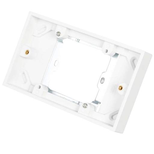 Scolmore Click Polar 1 Gang to 2 Gang 16mm Converter Box White