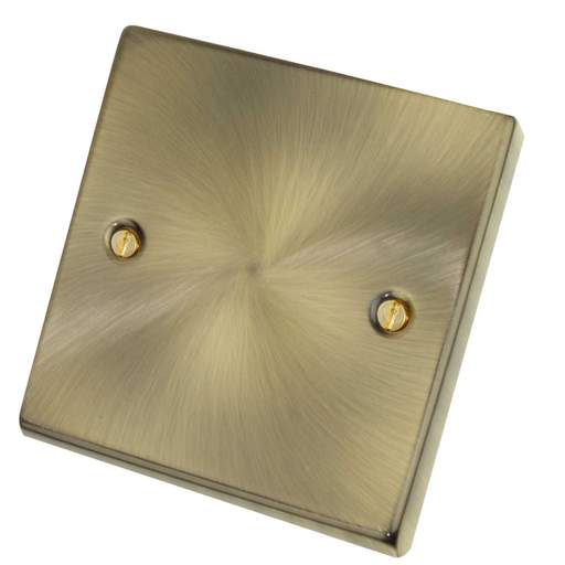 Scolmore Click Deco 1 Gang Blank Plate Antique Brass