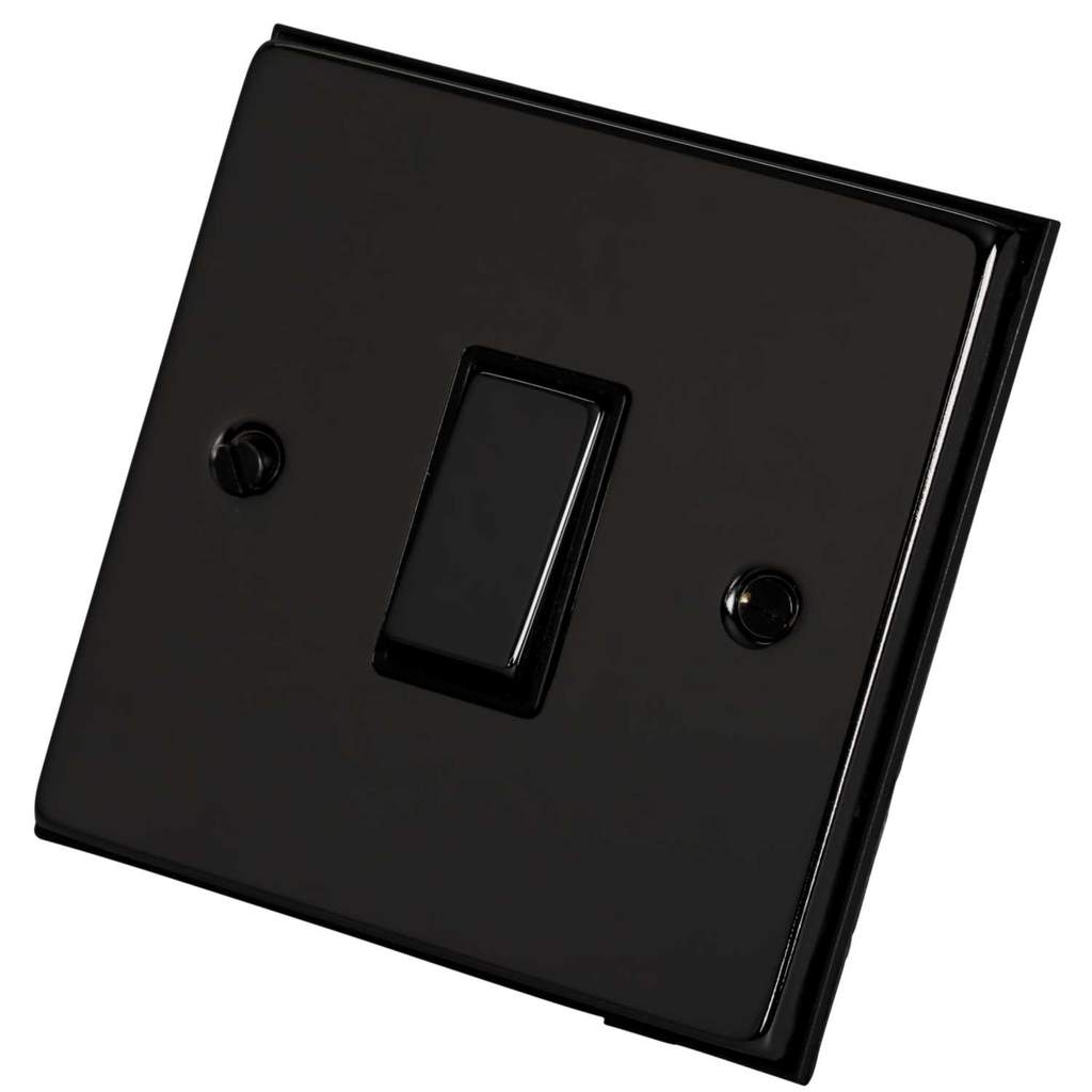 Scolmore Click Deco 10A 1 Gang Intermediate Switch Metal / Black