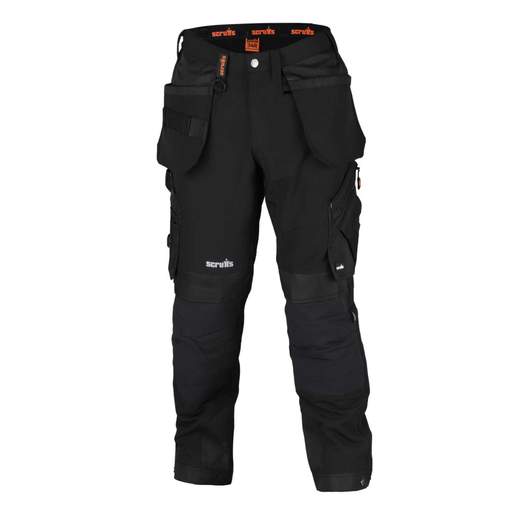 Scruffs 32W 32R Pro Flex Plus Holster Trousers Black