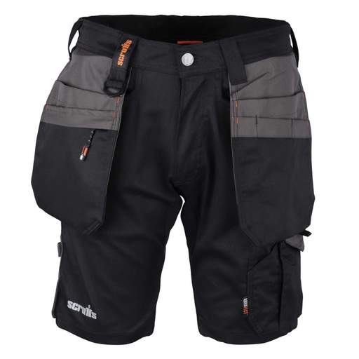 Scruffs 36W Worker Plus Holster Shorts Black