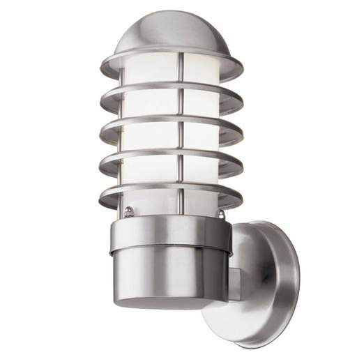 Searchlight 40W IP44 Outdoor Wall Light Satin Silver