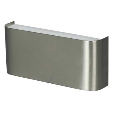 Searchlight 10W LED Up and Down Curved Wall Light Satin Silver (1953SS ...