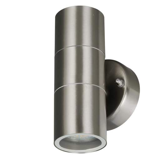 Searchlight GU10 LED Up / Down Wall Light Stainless Steel