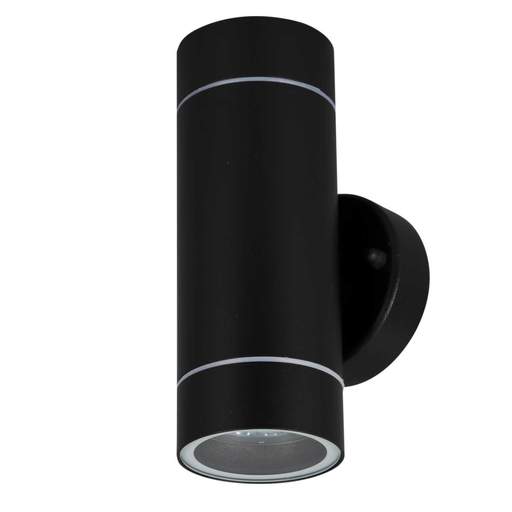 Searchlight 3W GU10 LED IP44 Wall Light Black