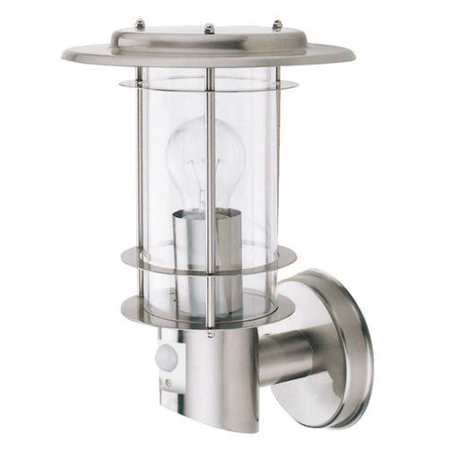 Searchlight 6211 External Wall Light with PIR Stainless Steel (6211) | CEF