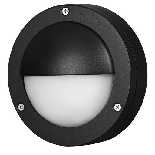 Searchlight 2.9W LED Round Outdoor Wall Light Black 4000K
