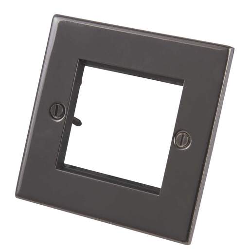 LGA Selectric 1 Gang 2 Module Front Plate Black Nickel