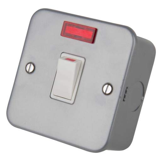 LGA Selectric 20A DP Switch with Neon Metal Clad