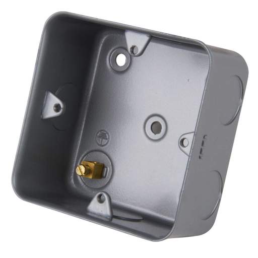 LGA Selectric 1 Gang 42mm Surface Mounting Box Metal Clad