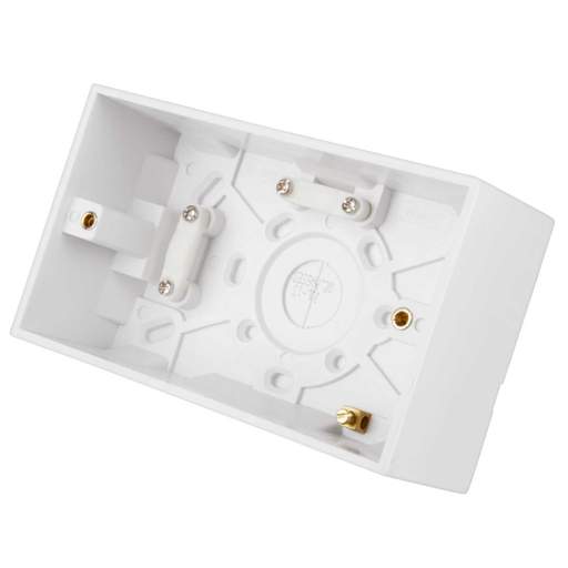LGA Selectric 2 Gang 47mm Pattress Back Box White