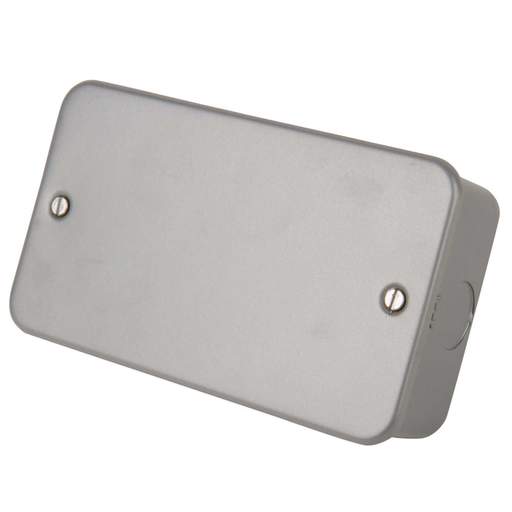 LGA Selectric 2 Gang Blank Plate with Surface Mounting Box  Metal Clad