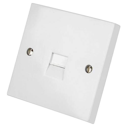 LGA Selectric 1 Gang Secondary Telephone Socket White