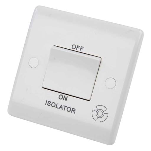 LGA Selectric 10A Triple Pole Fan Isolator Switch White