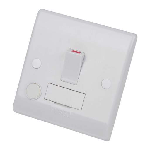 LGA Selectric 13A DP Switched Fused Spur with Flex Outlet White